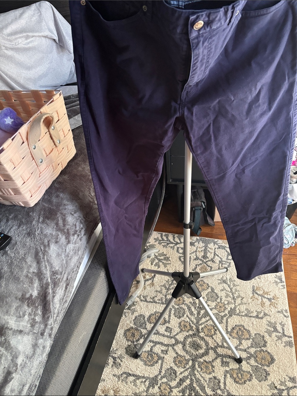 Peter Millar Crown Cotton Canvas 5-Pocket Pants in Navy